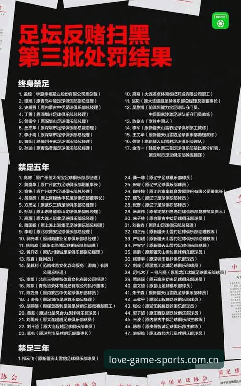 深度揭秘：中国足协第三批禁足名单背后的足球腐败真相
